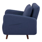 Fauteuil-futon convertible multicolore, 1 place, velours et simili-lin, se transforme en chaise longue ou en lit simple