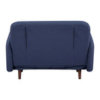 Fauteuil-futon convertible multicolore, 1 place, velours et simili-lin, se transforme en chaise longue ou en lit simple