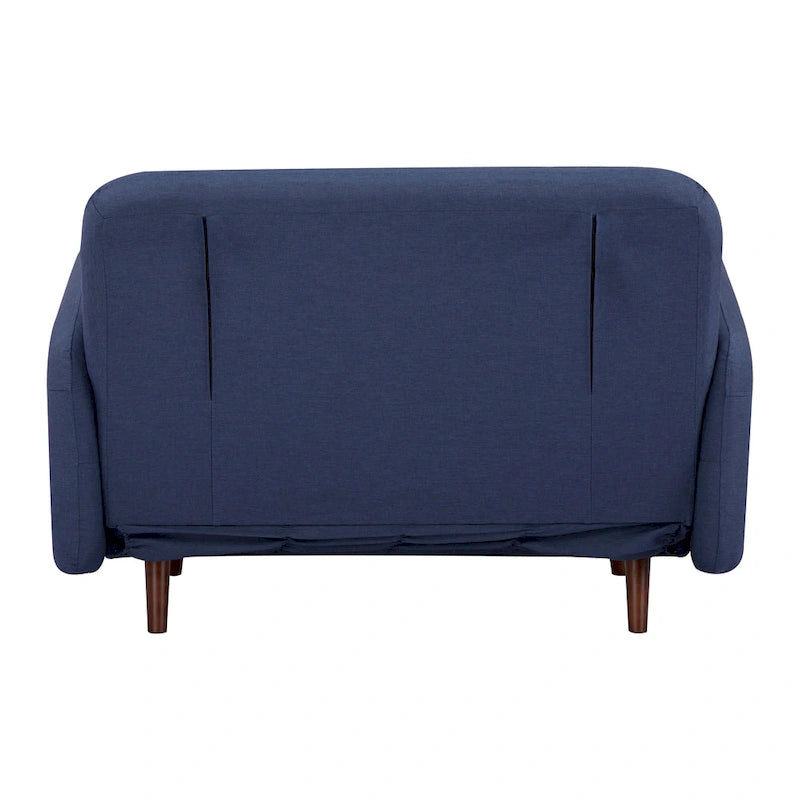 Fauteuil-futon convertible multicolore, 1 place, velours et simili-lin, se transforme en chaise longue ou en lit simple