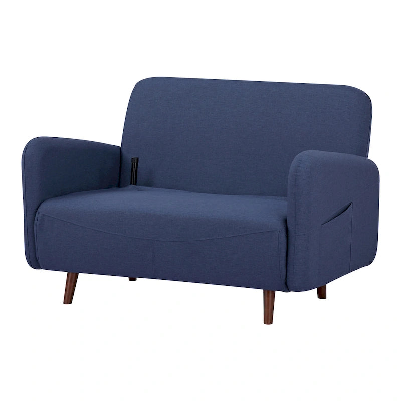 Fauteuil-futon convertible multicolore, 1 place, velours et simili-lin, se transforme en chaise longue ou en lit simple