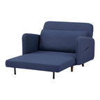 Fauteuil-futon convertible multicolore, 1 place, velours et simili-lin, se transforme en chaise longue ou en lit simple