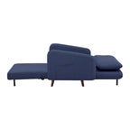 Fauteuil-futon convertible multicolore, 1 place, velours et simili-lin, se transforme en chaise longue ou en lit simple