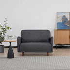 Fauteuil-futon convertible multicolore, 1 place, velours et simili-lin, se transforme en chaise longue ou en lit simple
