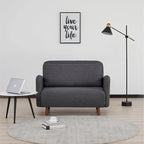 Fauteuil-futon convertible multicolore, 1 place, velours et simili-lin, se transforme en chaise longue ou en lit simple
