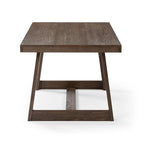 Table de salle à manger de ferme en bois massif brossé, noyer/blanc/noir, 6 places
