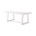 Table de salle à manger de ferme en bois massif brossé, noyer/blanc/noir, 6 places