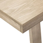 Table de salle à manger de ferme en bois massif brossé, noyer/blanc/noir, 6 places