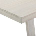 Table de salle à manger de ferme en bois massif brossé, noyer/blanc/noir, 6 places