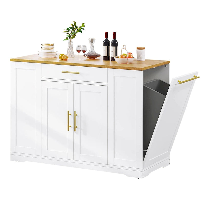 Dessertes de cuisine roulantes avec tiroirs et étagères, disponibles en blanc, gris, noir ou bleu marine – modèle simple