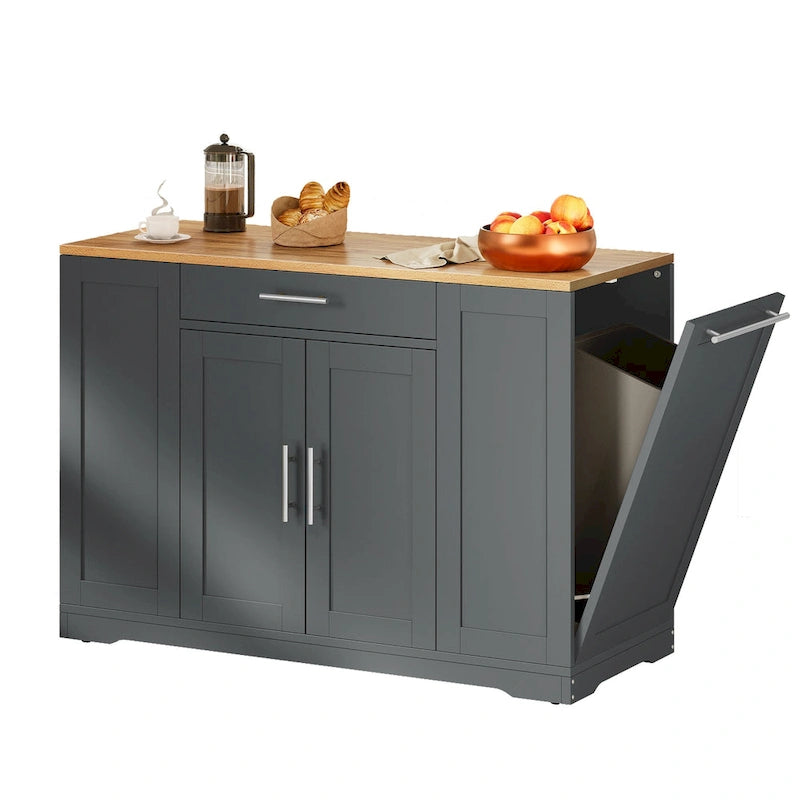 Dessertes de cuisine roulantes avec tiroirs et étagères, disponibles en blanc, gris, noir ou bleu marine – modèle simple