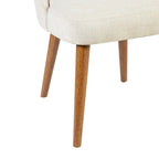 Chaise de salle à manger rembourrée, dossier ajouré, pieds évasés, lot de 2 – Orange/Crème/Marine