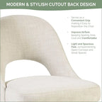 Chaise de salle à manger rembourrée, dossier ajouré, pieds évasés, lot de 2 – Orange/Crème/Marine