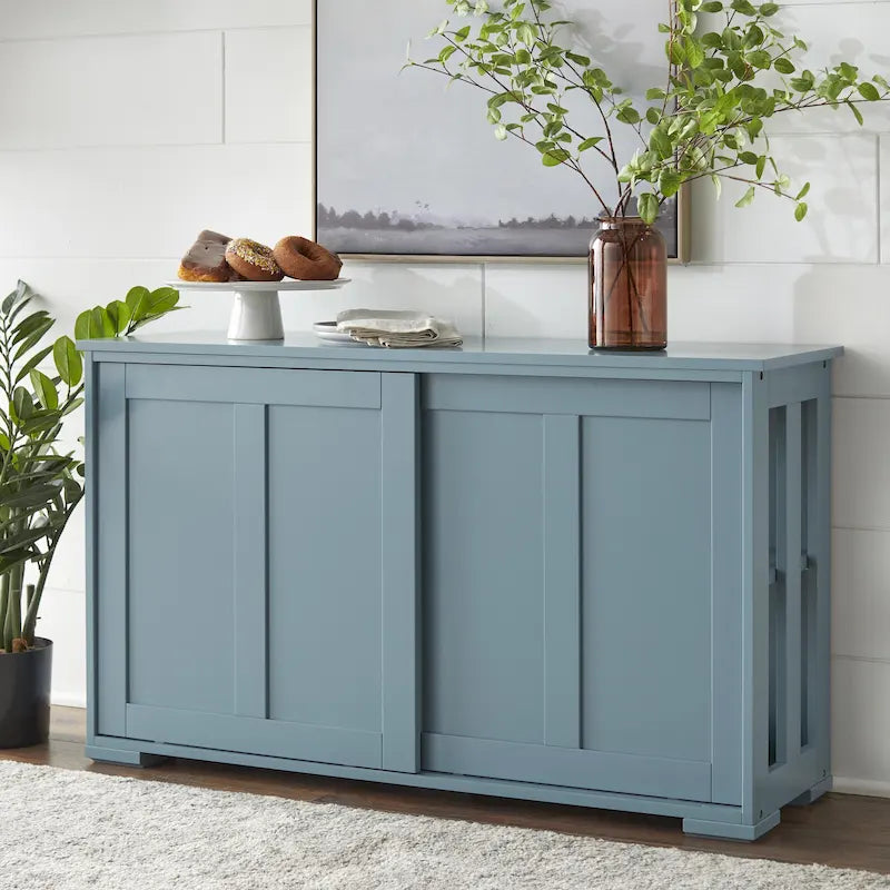 Buffet bas coulissant empilable – 7 coloris – Empilable jusqu'à 3 unités