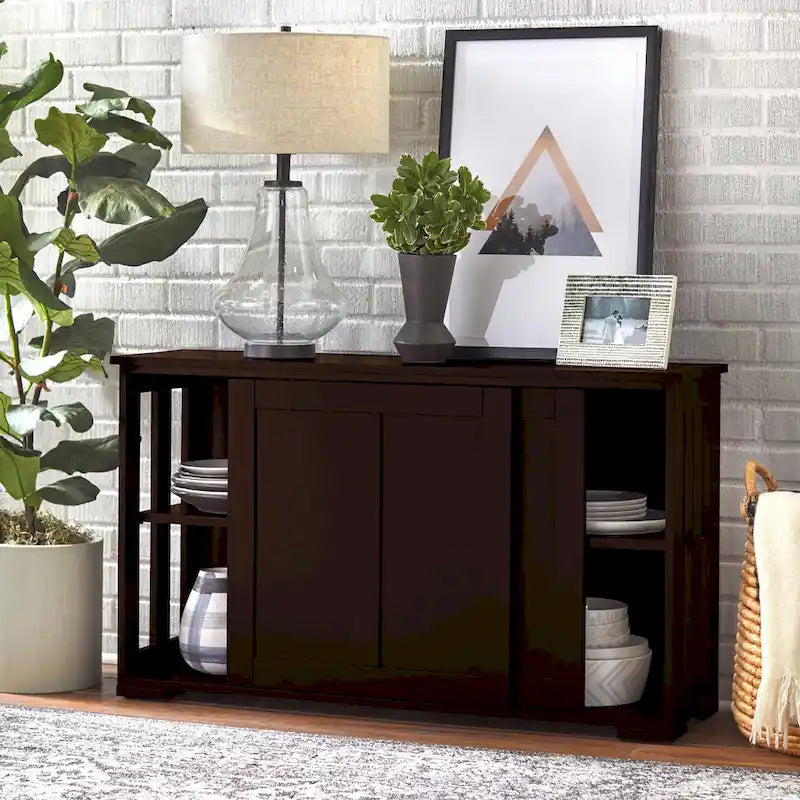 Buffet bas coulissant empilable – 7 coloris – Empilable jusqu'à 3 unités