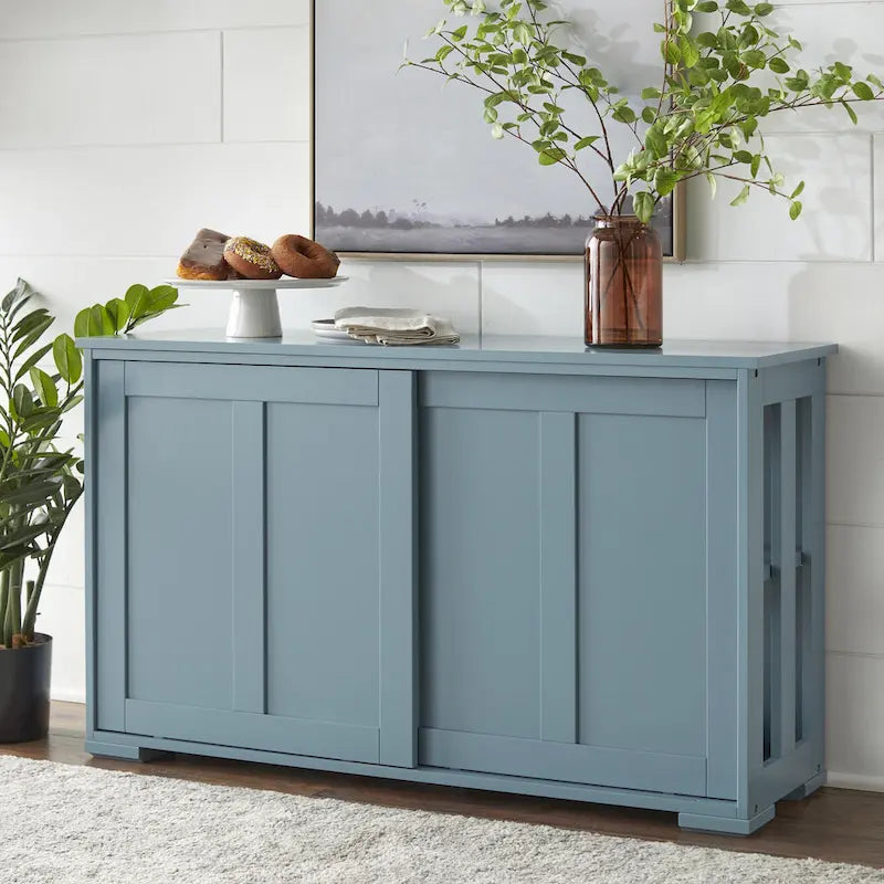 Buffet bas coulissant empilable – 7 coloris – Empilable jusqu'à 3 unités