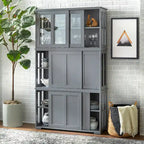 Buffet bas coulissant empilable – 7 coloris – Empilable jusqu'à 3 unités