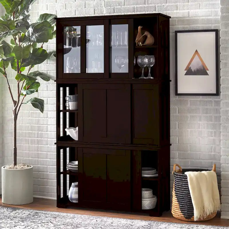 Buffet bas coulissant empilable – 7 coloris – Empilable jusqu'à 3 unités