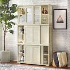 Buffet bas coulissant empilable – 7 coloris – Empilable jusqu'à 3 unités
