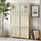 Buffet bas coulissant empilable – 7 coloris – Empilable jusqu'à 3 unités