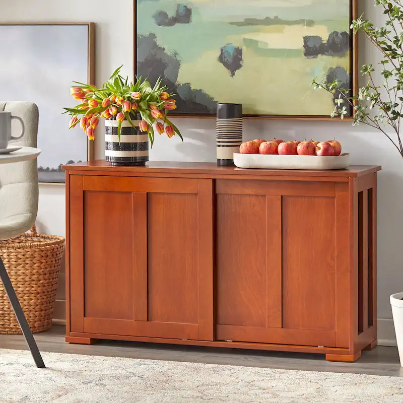 Buffet bas coulissant empilable – 7 coloris – Empilable jusqu'à 3 unités