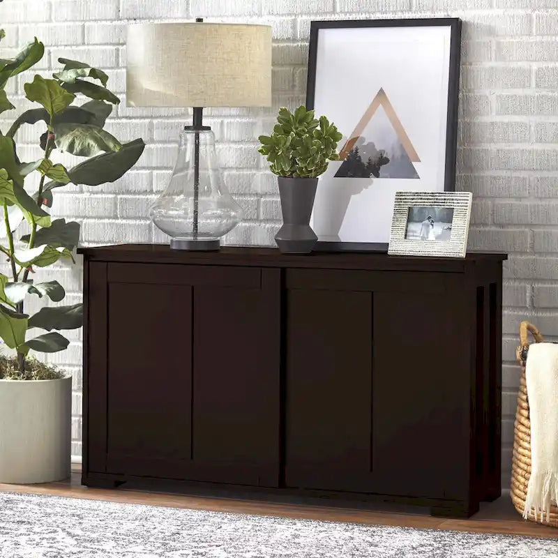 Buffet bas coulissant empilable – 7 coloris – Empilable jusqu'à 3 unités