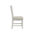 Chaises de salle à manger en bois de style fermette, blanc/bleu/bleu clair, lot de 2