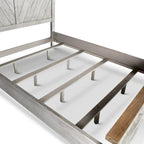 Ensemble de chambre 4 pièces Rustique Ivoire et Miel – Grand lit/Très grand lit, Bois vieilli bicolore