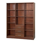 Armoire 3 portes en bois massif – Blanc/Moka/Gris/Java/Noir/Acajou, porte pleine ou miroir, utilisateur unique