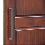 Armoire 3 portes en bois massif – Blanc/Moka/Gris/Java/Noir/Acajou, porte pleine ou miroir, utilisateur unique