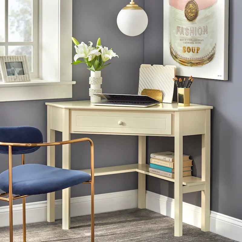 Bureau d'angle pour ordinateur – Bois et MDF, simple, 4 coloris