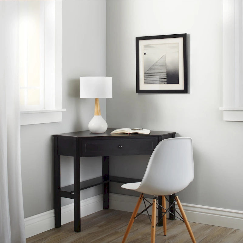Porch & Den Lincoln Solid Wood/MDF Corner Computer Desk