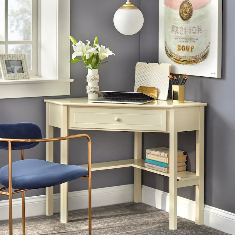 Bureau d'angle pour ordinateur – Bois et MDF, simple, 4 coloris
