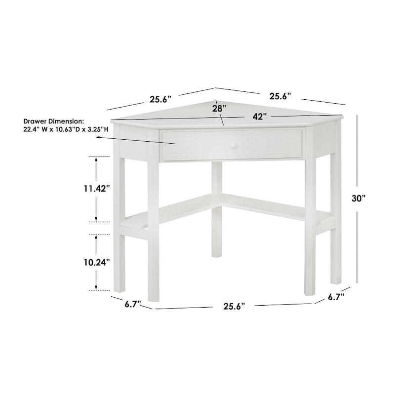 Bureau d'angle pour ordinateur – Bois et MDF, simple, 4 coloris