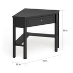 Bureau d'angle pour ordinateur – Bois et MDF, simple, 4 coloris