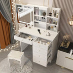 39,4 Meubles Coiffeuse avec Tabouret et Miroir