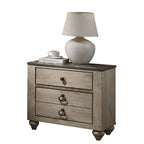 Ensemble de chambre à coucher King rustique blanchi, 6 pièces