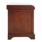 Banc de rangement tressé avec siège en lin et paniers, 34 larg. x 16 prof. x 20 haut., 1 place – cerise/gris/marron/blanc/noir