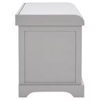 Banc de rangement tressé avec siège en lin et paniers, 34 larg. x 16 prof. x 20 haut., 1 place – cerise/gris/marron/blanc/noir