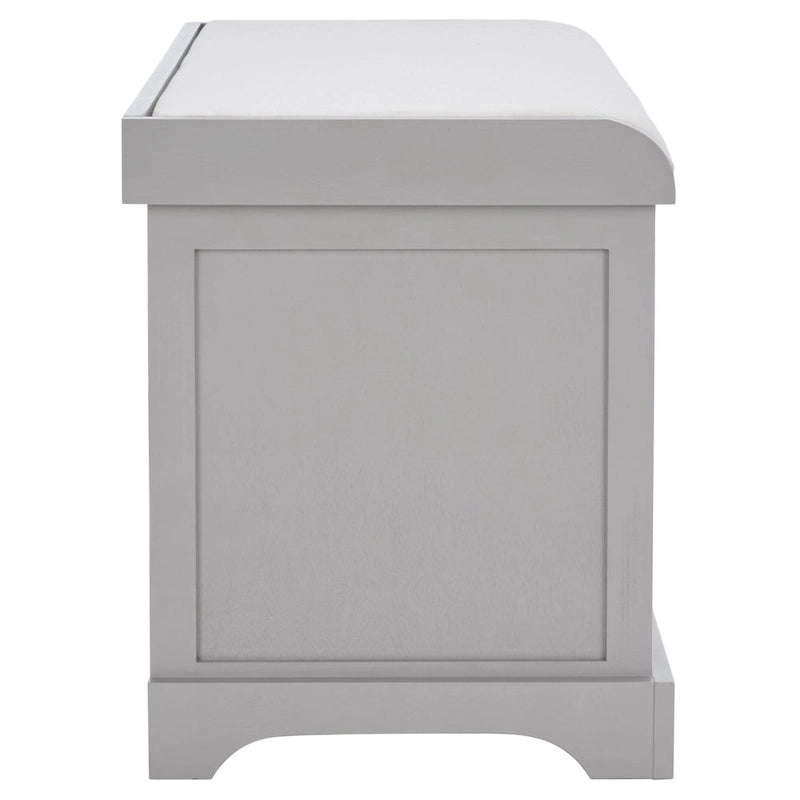 Banc de rangement tressé avec siège en lin et paniers, 34 larg. x 16 prof. x 20 haut., 1 place – cerise/gris/marron/blanc/noir