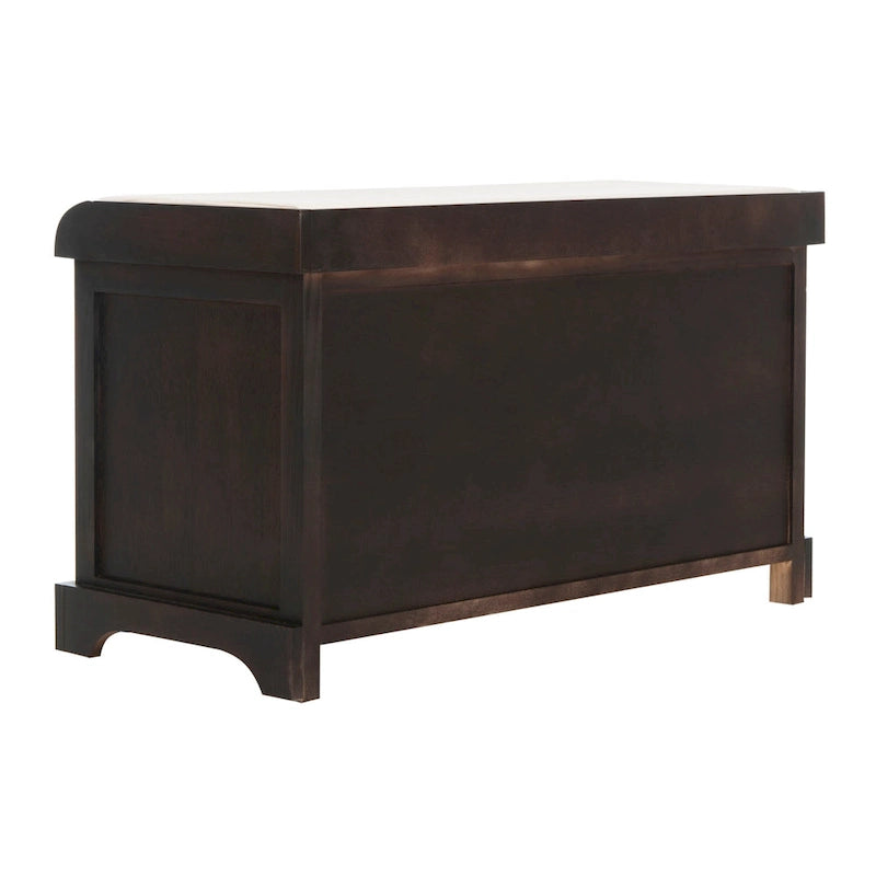Banc de rangement tressé avec siège en lin et paniers, 34 larg. x 16 prof. x 20 haut., 1 place – cerise/gris/marron/blanc/noir