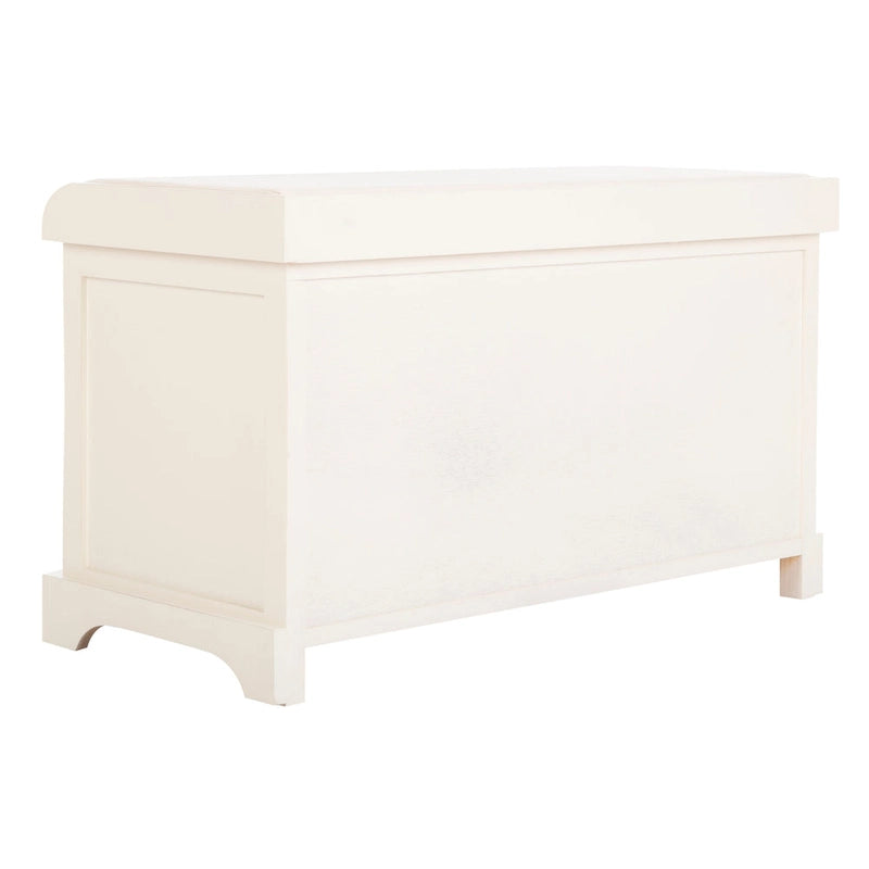 Banc de rangement tressé avec siège en lin et paniers, 34 larg. x 16 prof. x 20 haut., 1 place – cerise/gris/marron/blanc/noir
