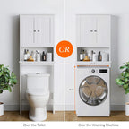 Meuble de rangement WC, bois/verre, noir/blanc/gris