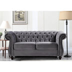 Causeuse Kemos Chesterfield en velours