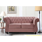 Causeuse Kemos Chesterfield en velours