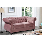 Causeuse Kemos Chesterfield en velours