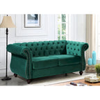 Causeuse Kemos Chesterfield en velours