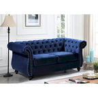 Causeuse Kemos Chesterfield en velours
