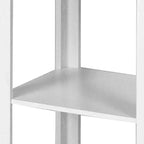 Tour de rangement pour linge de maison autoportante blanche avec 5 étagères ouvertes, 33 cm (L) x 38,1 cm (l) x 160 cm (H)
