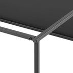 Table basse en acier noir mat, 96,5 cm L, unité simple ou multiple