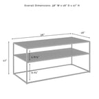 Table basse en acier noir mat, 96,5 cm L, unité simple ou multiple